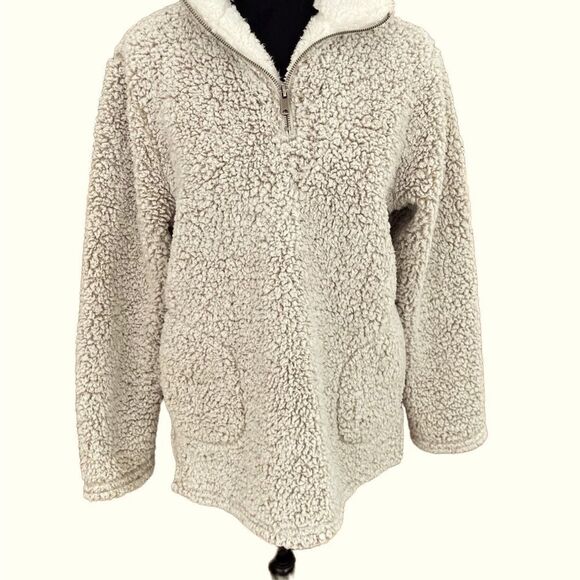 Love Tree 1/4 zip faux Sherpa jacket size M - Picture 2 of 6